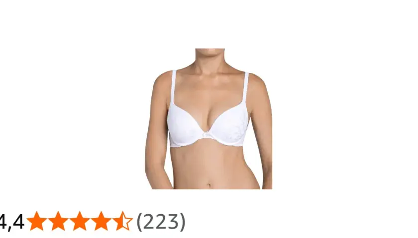 Weißer Triumph Body Make-Up Blossom BH mit zartem Blumenmuster.
