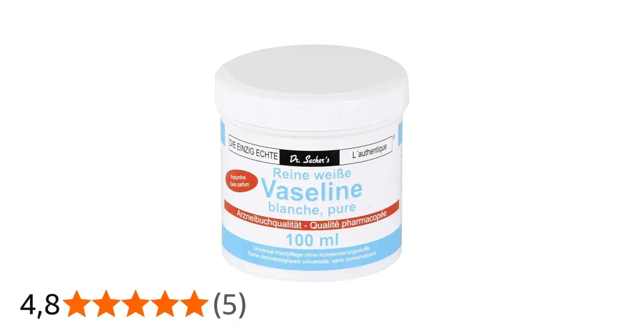 Dr. Sacher's reine weiße Vaseline 100 ml in Apothekenqualität.