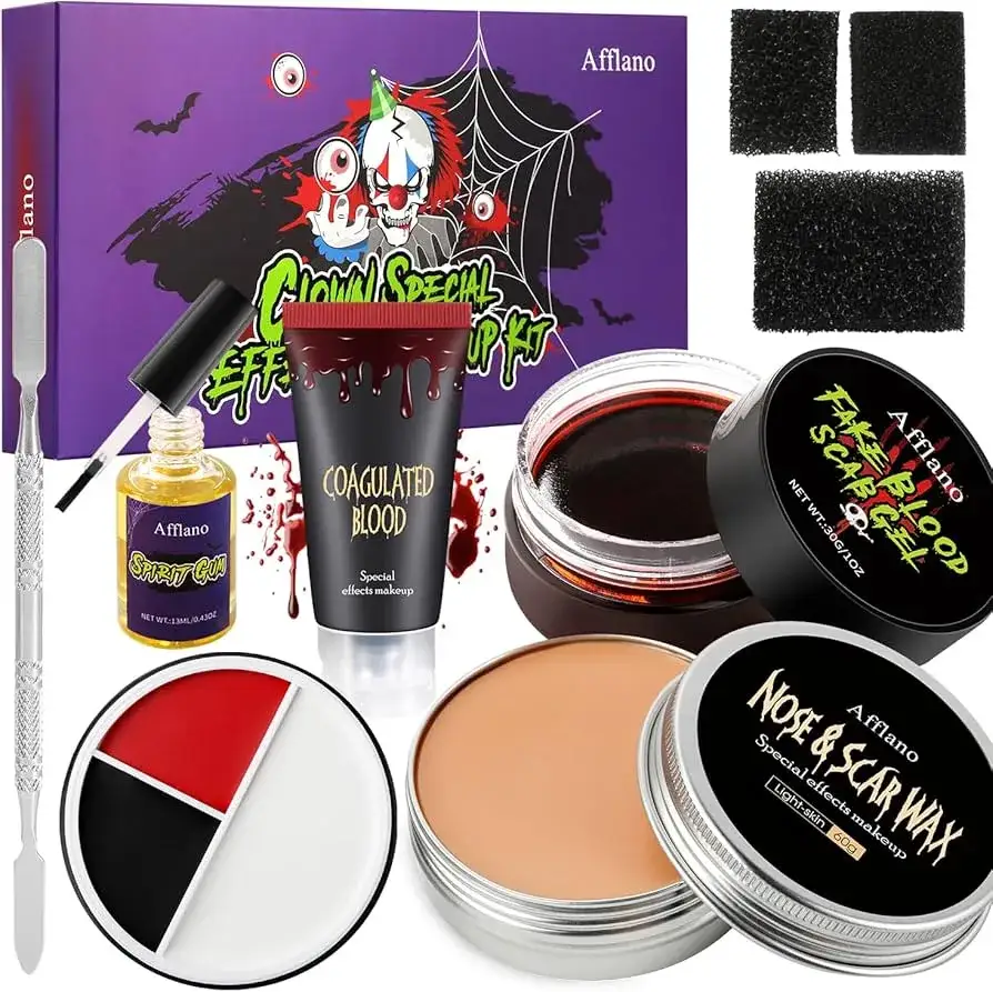 Grundlagen gruseliges Make-up Produkte