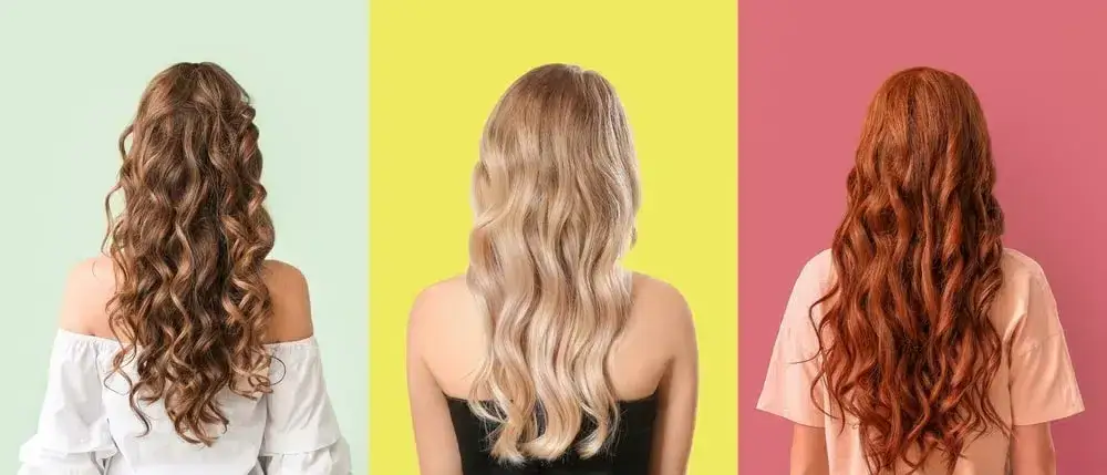 verschiedene haarfarben und haartypen