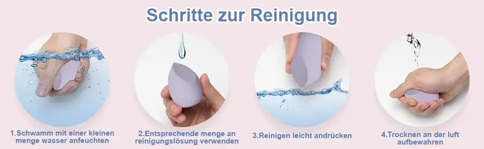 Make-up Schwamm reinigen schritt für schritt