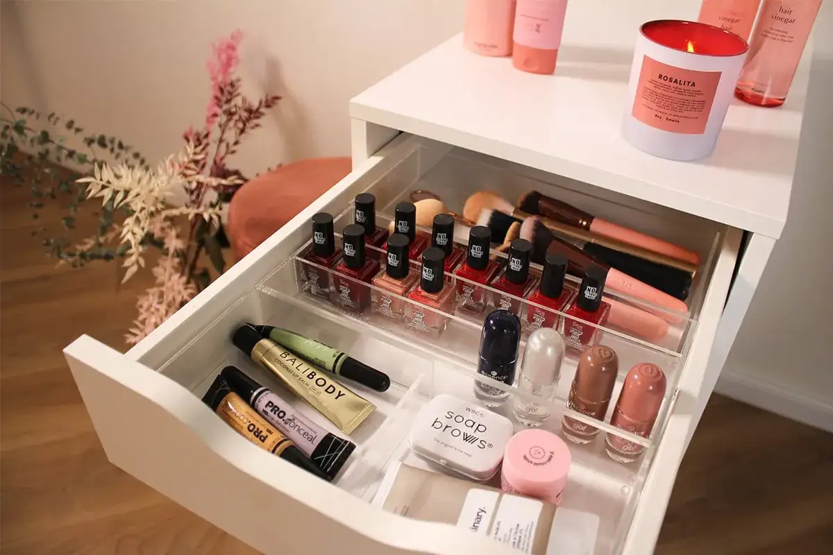 IKEA Kosmetik Organizer Lippenstifte Lidschatten Pinsel