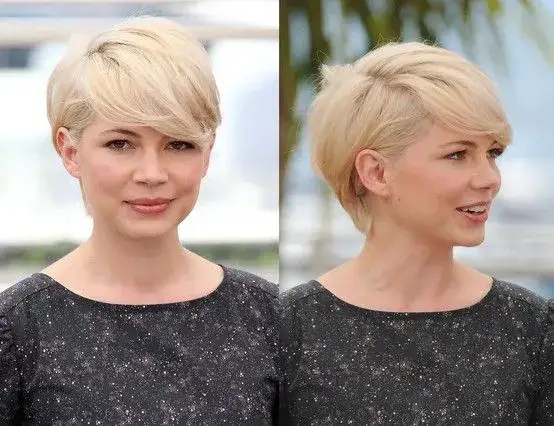 Charlize Theron Michelle Williams Kurzhaarfrisur dünnes Haar