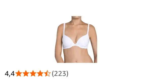 Weißer Triumph Body Make-Up Blossom BH mit zartem Blumenmuster.